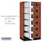 Salsbury Industries Box Locker, 36" W, 21" D, 76" H, (3) Wide, (18) Openings, Cherry 36361CHE - alternate 3