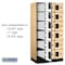 Salsbury Industries Box Locker, 36" W, 21" D, 76" H, (3) Wide, (18) Openings, Maple 36361MAP - alternate 2