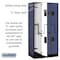 Salsbury Industries Wardrobe Locker, 36" W, 21" D, 76" H, (3) Wide, (6) Openings, Blue 37361BLU - alternate 3