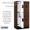 Salsbury Industries Wardrobe Locker, 36" W, 21" D, 76" H, (3) Wide, (6) Openings, Mahogany 37361MAH - alternate 3
