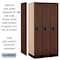 Salsbury Industries Wardrobe Locker, 36" W, 21" D, 76" H, (3) Wide, (3) Openings, Mahogany 31361MAH - alternate 2