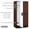 Salsbury Industries Wardrobe Locker, 36" W, 21" D, 76" H, (3) Wide, (3) Openings, Mahogany 31361MAH - alternate 3