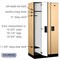 Salsbury Industries Wardrobe Locker, 36" W, 21" D, 76" H, (3) Wide, (3) Openings, Maple 31361MAP - alternate 2