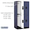 Salsbury Industries Wardrobe Locker, 36" W, 21" D, 76" H, (3) Wide, (6) Openings, Blue 32361BLU - alternate 3