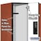 Salsbury Industries Wardrobe Locker, 36" W, 21" D, 76" H, (3) Wide, (6) Openings, Cherry 32361CHE - alternate 3