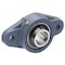 Tritan 2 Mount Holes, Rhombus, 2 Bolt Flange Bearing, Radial Ball, 1-1/4 in Dia, Cast Iron, Set Screw Locking UCFL207-20 - alternate 1