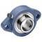 Tritan 2 Mount Holes, Rhombus, 2 Bolt Flange Bearing, Radial Ball, 1 in Dia, Cast Iron, Set Screw Locking SBLF205-16G - alternate 1