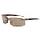 Crossfire ES5, Safety Glasses, Anti-Scratch, Amber Mirror Lens, Brown Frame, Half-Frame 29117 - alternate 1