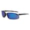 Crossfire ES5, Safety Glasses, Anti-Scratch, Blue Mirror Lens, Black Frame, Half-Frame 2968 - alternate 1