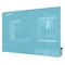 Ghent Dry Erase Board, Glass, 24 in, 36 in, No Frame Frame, Blue, Gloss HMYRN23BE - alternate 1