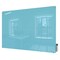 Ghent Dry Erase Board, Glass, 36 in, 48 in, No Frame Frame, Blue, Gloss HMYRN34BE - alternate 1