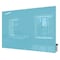Ghent Dry Erase Board, Glass, 48 in, 72 in, No Frame Frame, Blue, Gloss HMYRN46BE - alternate 1
