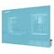 Ghent Dry Erase Board, Glass, 48 in, 96 in, No Frame Frame, Blue, Gloss HMYRM48BE - alternate 1