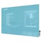 Ghent Dry Erase Board, Glass, 24 in, 36 in, No Frame Frame, Blue, Gloss HMYRM23BE - alternate 1