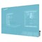 Ghent Dry Erase Board, Glass, 48 in, 72 in, No Frame Frame, Blue, Gloss HMYRM46BE - alternate 1