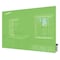 Ghent Dry Erase Board, Glass, 24 in, 36 in, No Frame Frame, Green, Gloss HMYRN23GN - alternate 1