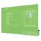 Ghent Dry Erase Board, Glass, 48 in, 72 in, No Frame Frame, Green, Gloss HMYRN46GN - alternate 1