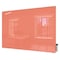 Ghent Dry Erase Board, Glass, 36 in, 48 in, No Frame Frame, Peach, Gloss HMYRN34PH - alternate 1