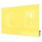 Ghent Dry Erase Board, Glass, 36 in, 48 in, No Frame Frame, Yellow, Gloss HMYRN34YW - alternate 1