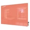 Ghent Dry Erase Board, Glass, 24 in, 36 in, No Frame Frame, Peach, Gloss HMYRM23PH - alternate 1