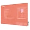 Ghent Dry Erase Board, Glass, 48 in, 72 in, No Frame Frame, Peach, Gloss HMYRM46PH - alternate 1