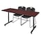 Regency Rectangle Training Table, 72" X 29", Laminated Melamine Top MKTRCT7224MH - alternate 2