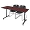 Regency Rectangle Training Table, 72" X 72" X 29", Laminated Melamine Top MKTRCC7224MH - alternate 2