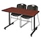 Regency Rectangle Training Table, 48" X 29", Laminated Melamine Top, Cherry MKTRCT4824CH - alternate 2