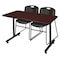 Regency Rectangle Training Table, 48" X 29", Laminated Melamine Top MKTRCT4824MH - alternate 2