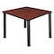 Regency Square Cafe Table, 36" X 36" X 30", Laminated Melamine Top, Cherry TB3636CHBPBK - alternate 1
