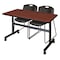 Regency Rectangle Training Table, 48" X 48" X 29", Laminated Melamine Top MKFT4824CH - alternate 2