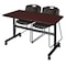 Regency Rectangle Training Table, 48" X 48" X 29", Laminated Melamine Top MKFT4824MH - alternate 2