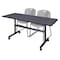 Regency Rectangle Training Table, 60" X 60" X 29", Laminated Melamine Top MKFT6024GY - alternate 2