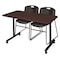 Regency Rectangle Training Table, 48" X 48" X 29", Laminated Melamine Top MKTRCC4824MH - alternate 2