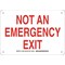 Brady Exit Sign, Aluminum, 10" W, 7" H, Not An Emergency Exit, White 127296 - alternate 1