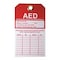 Zoro Select Tag, AED, Cardstock, 5 in H x 4 in W, White, Rectangle 38N693 - alternate 1
