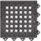 Notrax Interlocking Drainage Mat Tile, 12 in L x 12 in W, 1 in Thickness, PVC, Diamond, Black 620STL12BL - alternate 1
