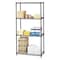 Safco Wire Shelving Unit, 18"D x 36"W x 72"H, Black 5276BL - alternate 1
