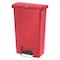 Rubbermaid Commercial Slim Jim Step-On 13 gal Rectangular Slim-Profile Plastic Can, Red, Foot Pedal, Plastic, 12 in 1883566 - alternate 1