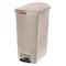Rubbermaid Commercial Slim Jim Step-On 18 gal Rectangular Slim-Profile Plastic Can, Beige, Foot Pedal, Plastic, 14 3/4 in 1883551 - alternate 1