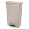 Rubbermaid Commercial Slim Jim Step-On 18 gal Rectangular Slim-Profile Plastic Can, Beige, Foot Pedal, Plastic, 13 in 1883460 - alternate 1