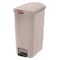 Rubbermaid Commercial Slim Jim Step-On 13 gal Rectangular Slim-Profile Plastic Can, Beige, Foot Pedal, Plastic, 13 1/2 in 1883459 - alternate 1