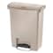 Rubbermaid Commercial Slim Jim Step-On 8 gal Rectangular Slim-Profile Plastic Can, Beige, Foot Pedal, Plastic, 11 3/8 in 1883456 - alternate 1