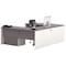 Bestar U Shaped Desk U-Shape Workstation, 92.6" D X 30.4" H, 71.1" W X Melamine, Slate/Sandstone 93865-59 - alternate 3