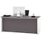 Bestar Executive Desk Executive Desk, 29.8" D X 30.4" H, 71.1" W X Melamine, Slate/Sandstone 93850-59 - alternate 2