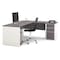 Bestar L Shaped Desk L-Shape Workstation, 82.9" D X 30.4" H, 71.1" W X Melamine, Slate/Sandstone 93880-59 - alternate 1