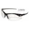 Edge Eyewear Zorge G2, Reader Safety Glasses, Not Applicable, Clear Lens, Black Frame, Half-Frame DZ111-1.5-G2 - alternate 4