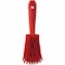 Vikan 3 in W Scrub Brush, Stiff, 5 57/64 in L Handle, 4 1/2 in L Brush, Red, Plastic, 10 in L Overall 41924 - alternate 2