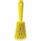 Vikan 3 in W Scrub Brush, Stiff, 5 57/64 in L Handle, 4 1/2 in L Brush, Yellow, Plastic, 10 in L Overall 41926 - alternate 2