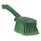 Vikan 3 in W Scrub Brush, Soft, 5 57/64 in L Handle, 4 1/2 in L Brush, Green, Plastic, 10 in L Overall 41942 - alternate 1